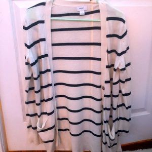 stripped cardigan with buttons